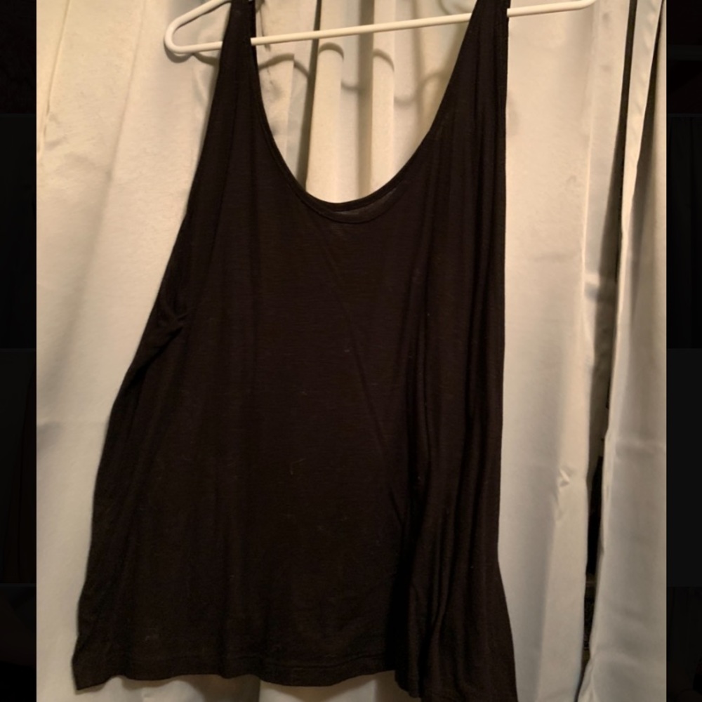 Black Cropped Tank Top